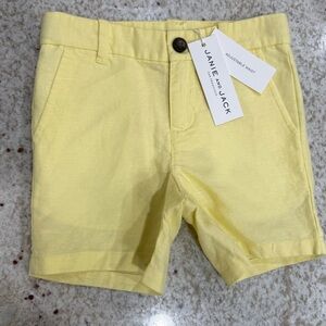 NWT Janie and Jack Yellow Shorts